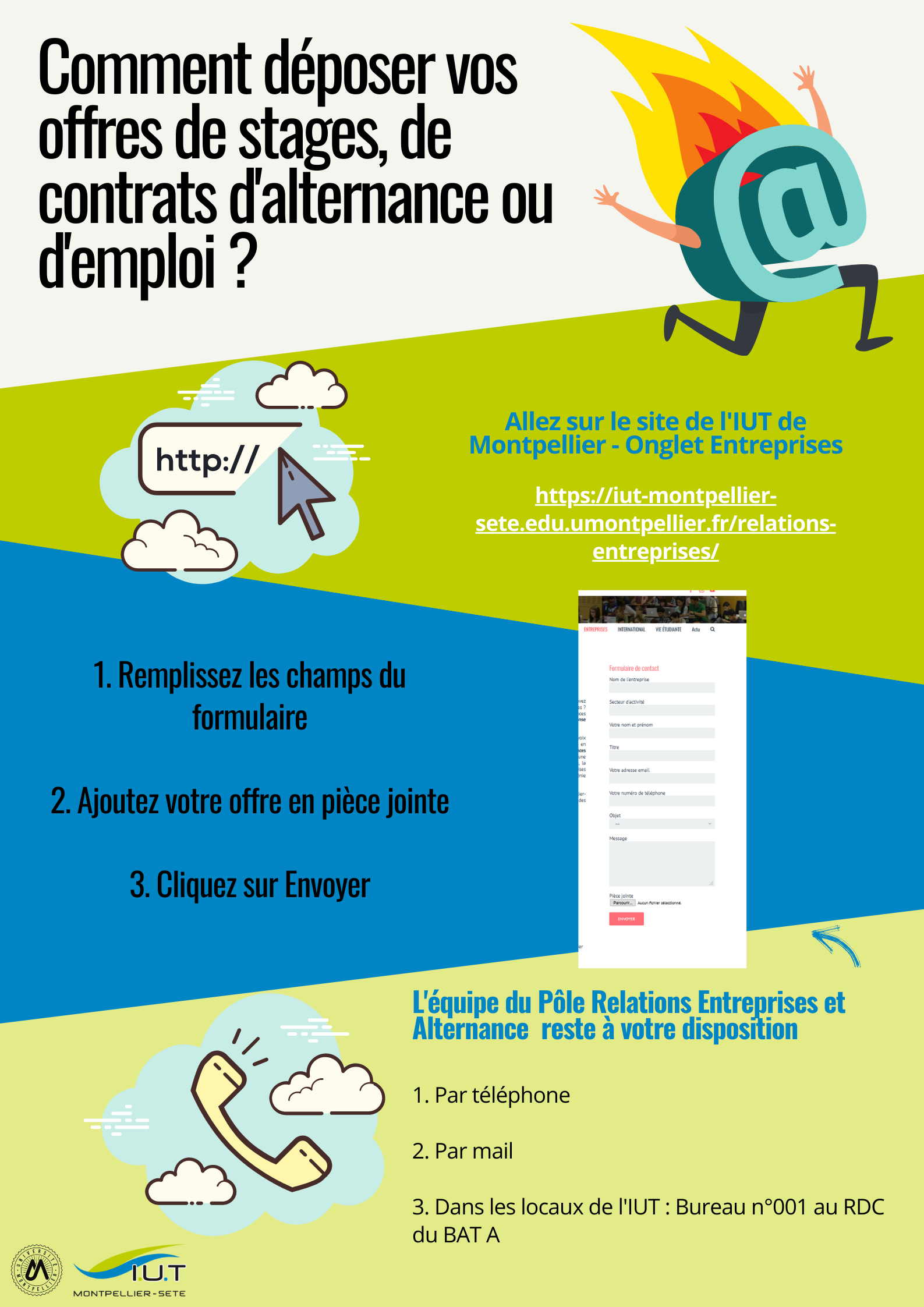 Déposer une offre de stage, d’alternance, d’emploi – IUT Montpellier – Sète